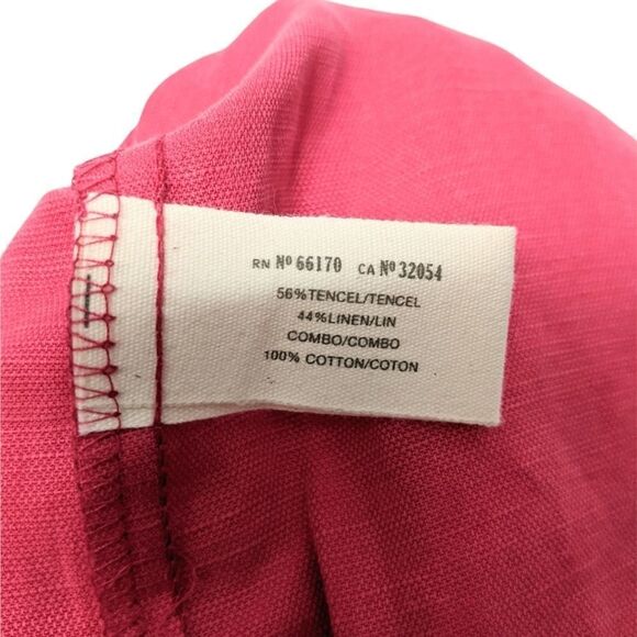 Anthropologie DAUGHTERS OF THE LIBERATION Pink Linen Skirt 12 - Picture 6 of 7